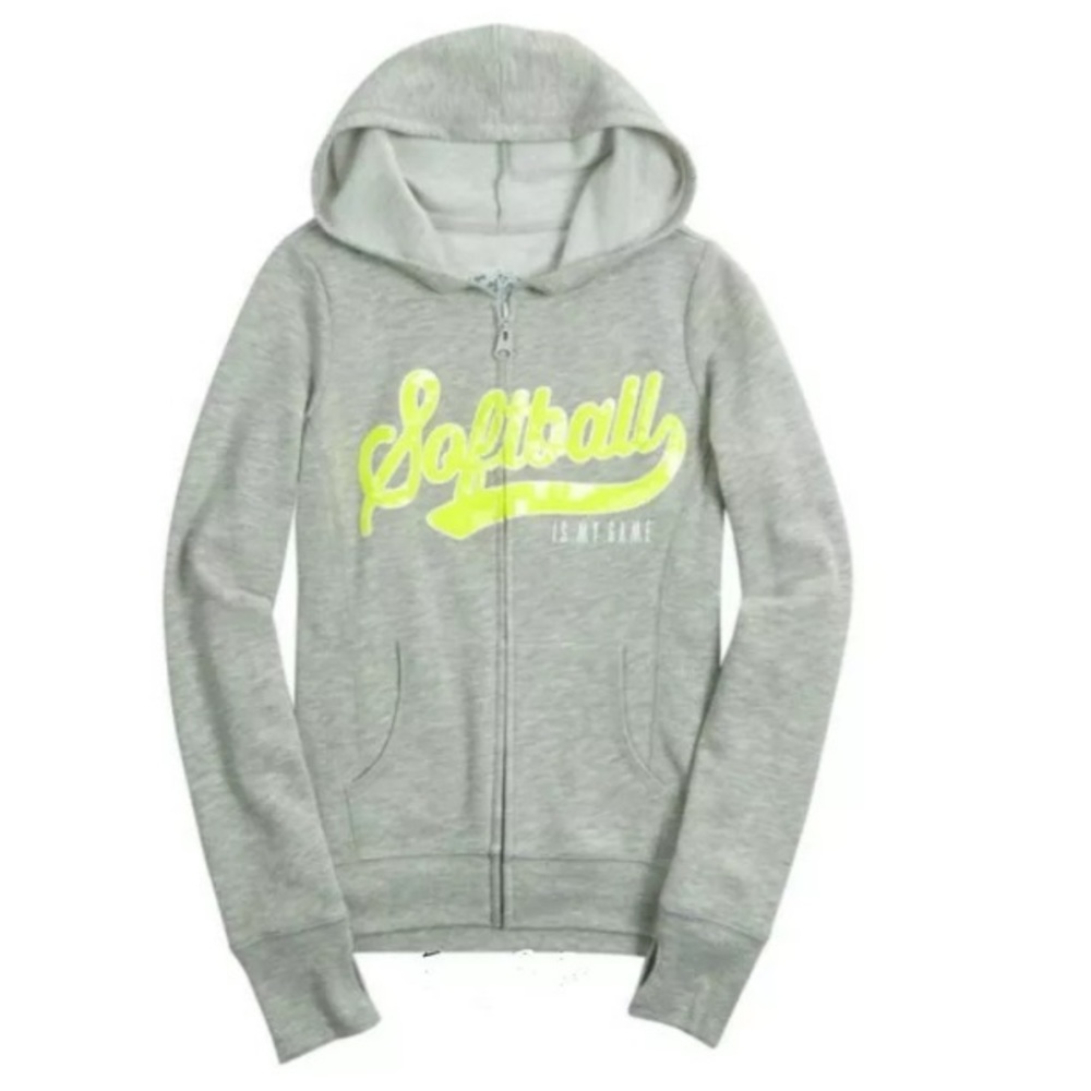 Justice girls SOFTBALL hoodie jacket size 6